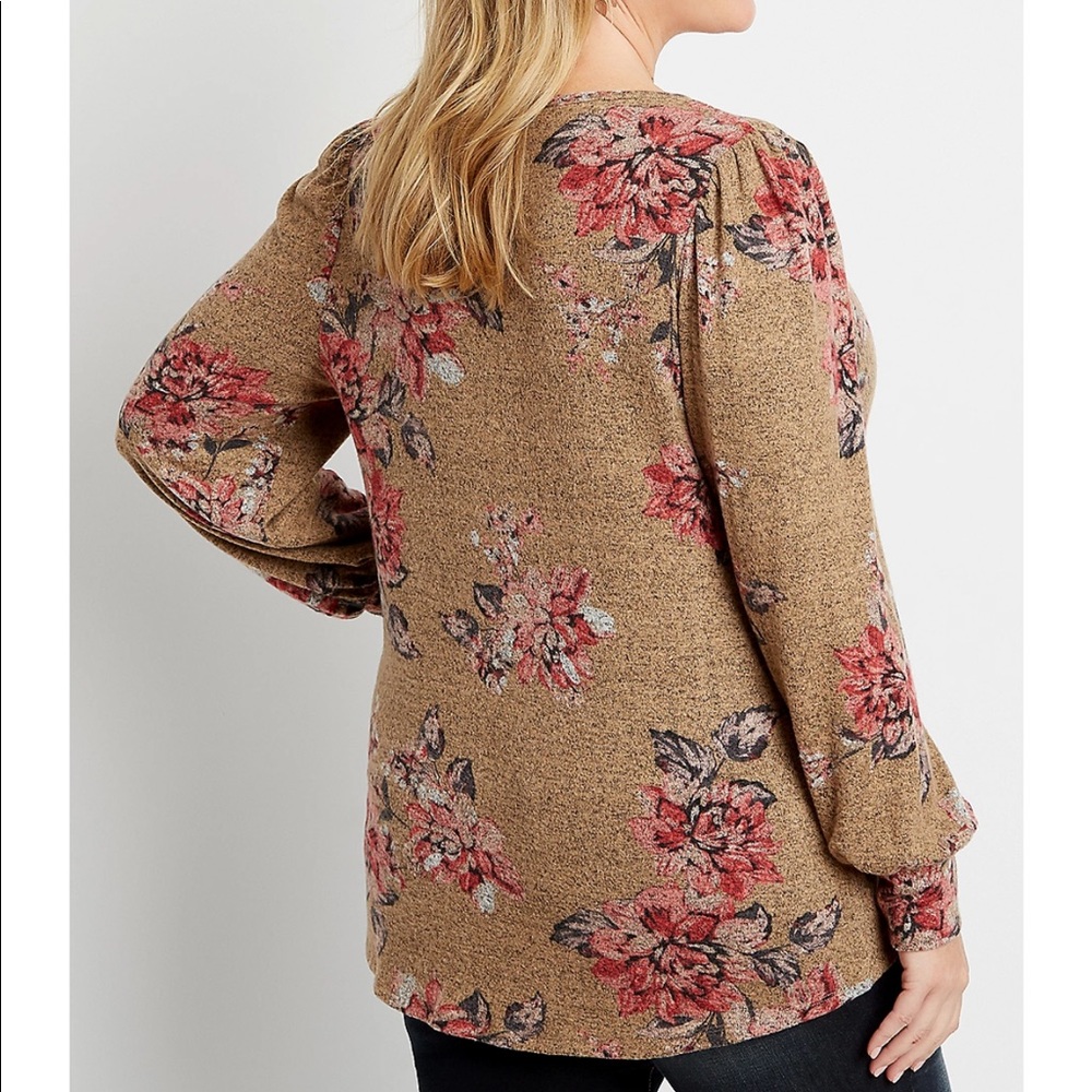 Sz XL Blouson Sleeve Twist Hem - Picture 8 of 16